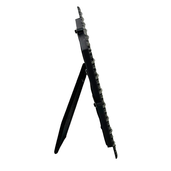 Lot of 3 Small Dark Silvertone Ornate Picture Frames Tabletop Stand - Picture 4 of 12